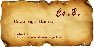 Csepregi Barna névjegykártya