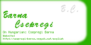 barna csepregi business card